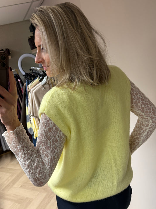 Gilet Claudia Alpaca Geel