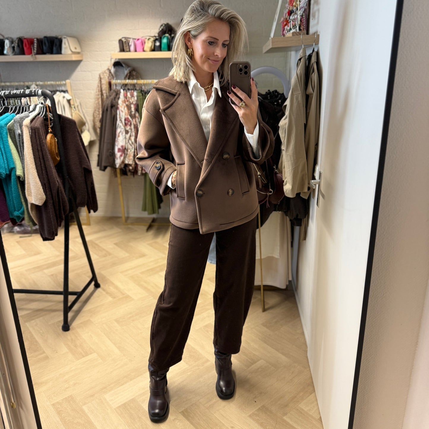 Jas Beryl Trench Velvet Choco