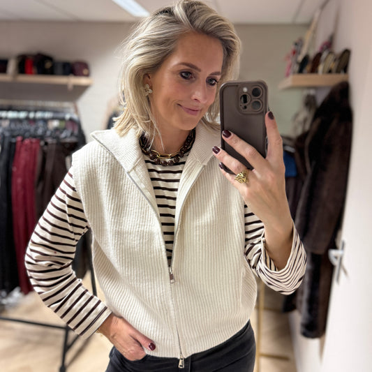 Vest Ellie Rits Ecru