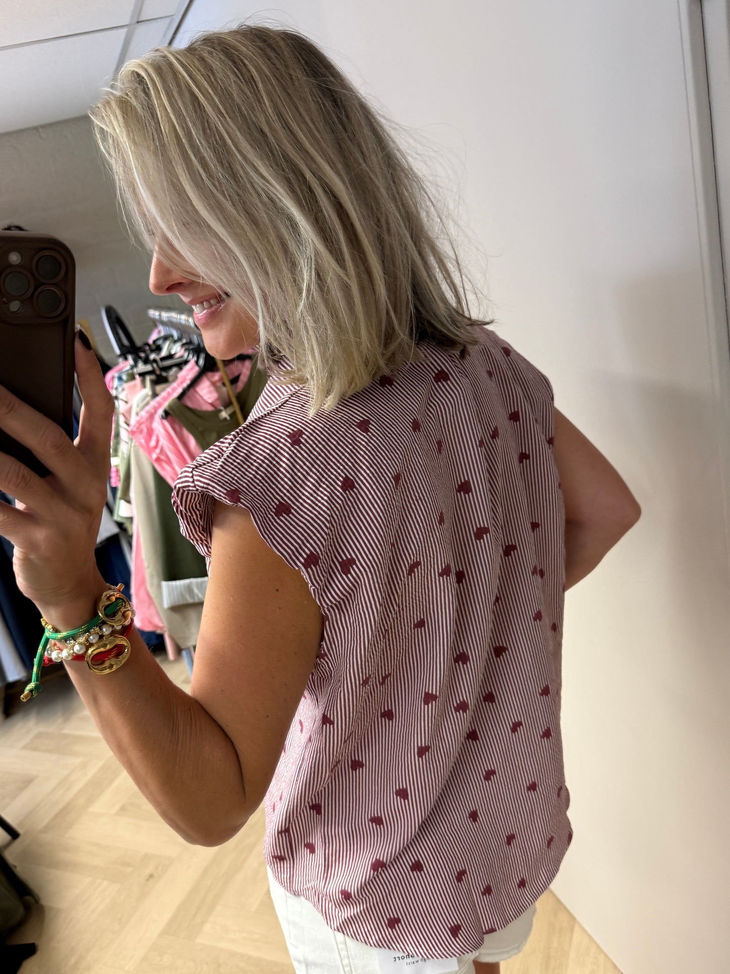 Blouse Jill Streep Hartjes Bordeaux