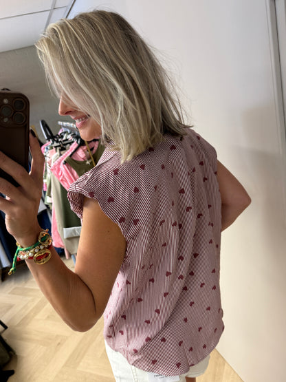 Blouse Jill Streep Hartjes Bordeaux