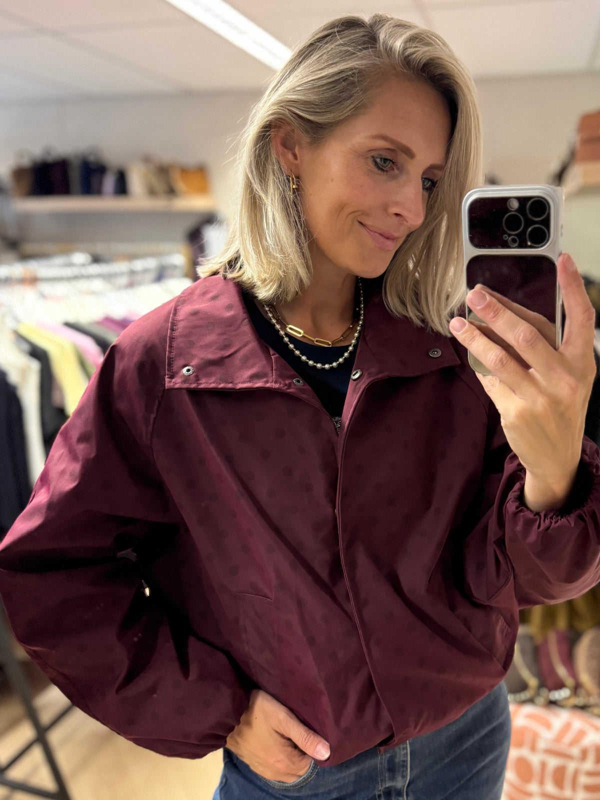 Jack Polkadot Burgundy