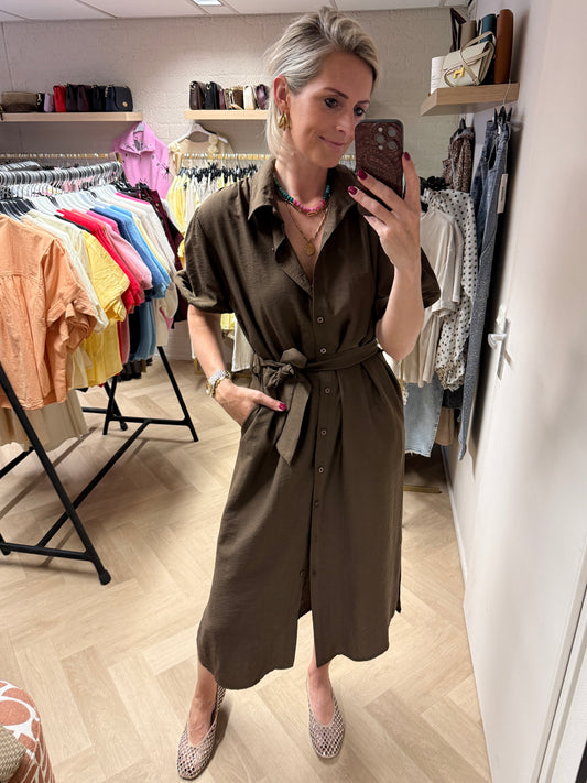 Jurk Senna Doorknoop Choco