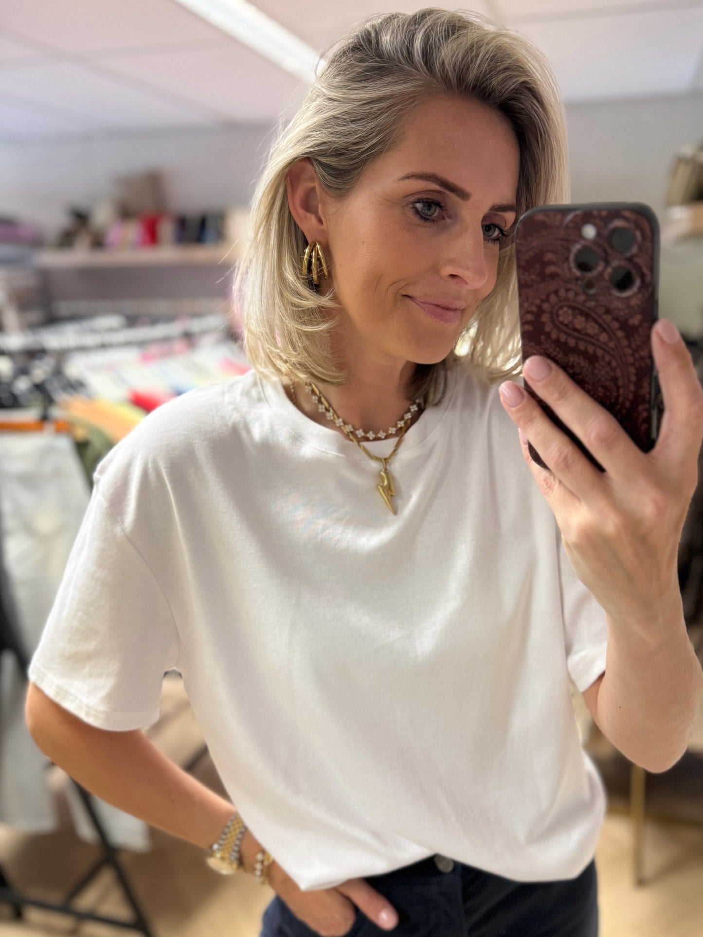 Shirt Kylie Basic Wit